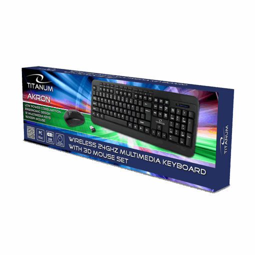 Tastatura i miš wireless 2,4GHz AKRON TITANUM TK109 - Slika 3