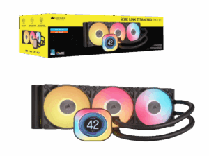CORSAIR TITAN 360 RX LCD AIOLiquid CPU Cooler Black RX120LGA1851 LGA1700 AM5 AM4 6