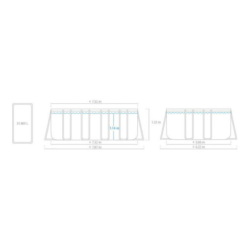 Intex Bazen ULTRA XTR FRAME 732x366x132cm metalni okvir 26364 - Slika 12