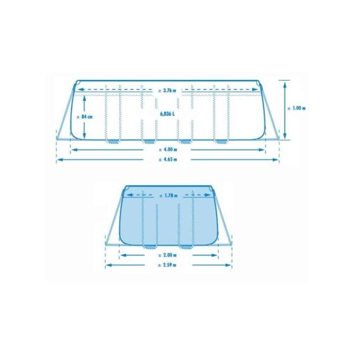 Intex Bazen sa metalnom konstrukcijom PRISM FRAME 400x200x100cm 26788 - Slika 6