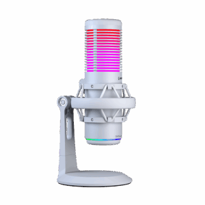 Mikrofon gaming RAMPAGE BEMOL RGB White Microphone with Shock Mount and Pop Filter for Gaming