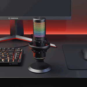 Mikrofon gaming RAMPAGE Bemol RGB Black Microphone with Shock Mount and Pop Filter for Gaming Streaming Podcasts 41147 7