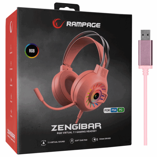 Slušalice sa mikrofonom gaming RAMPAGE RM-K44 ZENGIBAR - Slika 7