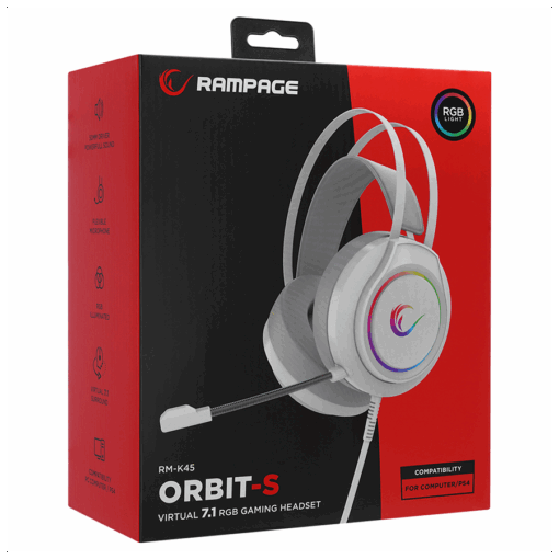 Slušalice sa mikrofonom gaming RAMPAGE RM-K45 ORBIT-S - Slika 8