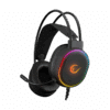Slušalice sa mikrofonom gaming RAMPAGE ROGUE BLACK USB RGB Led Gaming Headset with Long flexible Microphone. In Line Control