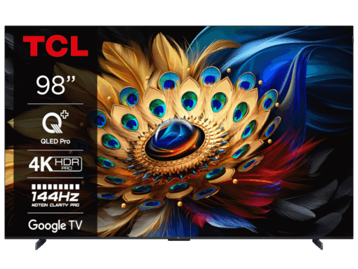 TCL 98"C655 4K QLED TVGoogle TV; QLED pro; 144HZMotion clarity pro; HDMI 2.1; 2.1 ONKYO