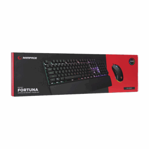 Tastatura mis gaming RAMPAGE KM RX7 FORTUNA Rainbow Backlit FULL SIZE USENGLISH Layout 6400 dpi Mouse COMBO SET 39908 2