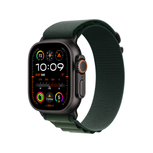 Apple Watch Ultra 2 49mm Black Titanium Case with Dark Green Alpine Loop MX4R3QA/A