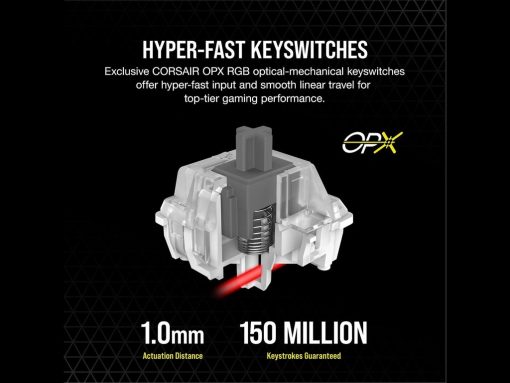 Corsair K100 RGB tastatura mehanička gaming OPX switch - Slika 3