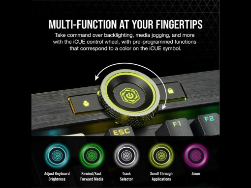 Corsair K100 RGB KeyboardOptical-Mechanical GamingCorsair OPX Switch