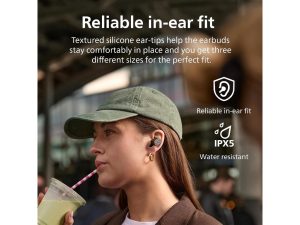 Philips TAT5000BK BT slusaliceDetaljan prirodni zvuk 6 mikrNoise Canceling Pro 4oh baterija 6