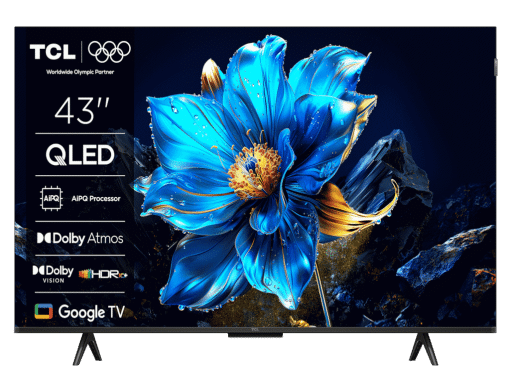 TCL 43"P7K 4K QLED TV 60HzGoogle TV; HDR multi-format;HVA Panel; Game Master; Dolby Atmos;