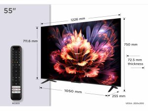 TCL 55V6C 4K TV Google OSHDR10 HVA Panel Motion ClarityDolby Audio AiPQ Processor 2