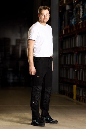 NEO Radne hlače Mix&Match rastezljive, crno-narančaste 81-295-2 17 81 295 2 S BNE TAK K04