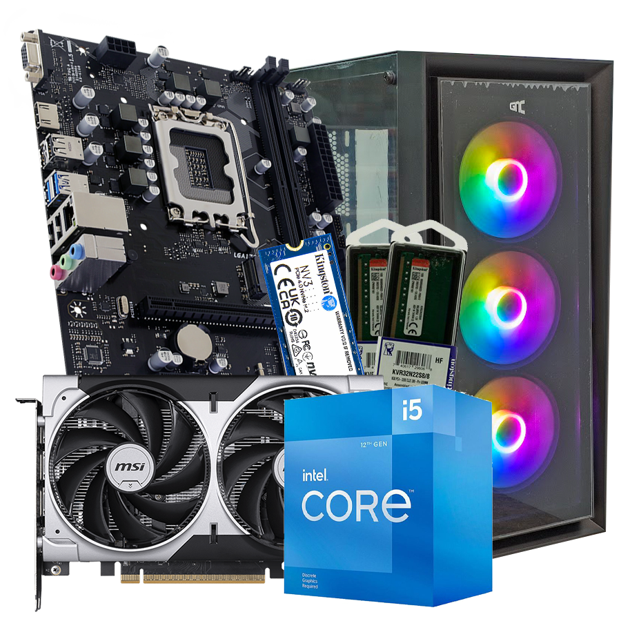 Računalo PC GNC OMEGA H610 i5 16GB/500GB 3 GNC OMEGA H610 i5-12400F 16GB DDR4 SSD 500 GB RTX 5050 8 GB GAMING KUCISTE NO-OS G2Y
