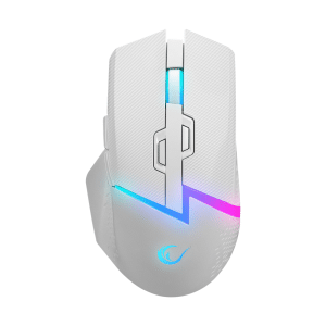 Miš gaming RAMPAGE DROP M3, white, RGB, wireless, 27 white