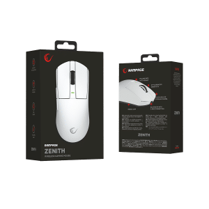 Mis gaming RAMPAGE Zenith Bt Wired 2.4g White Wireless Paw3395 Nordic 52833 MCU 41652 10