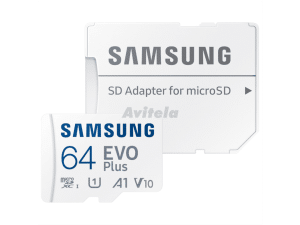 Samsung Micro SD 64GB EVO Plussa adapterom;Up to 160MBs