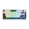 Tastatura gaming RAMPAGE QUELL PRO screen White Hot 1 Tastatura gaming RAMPAGE QUELL PRO screen White Hot Swap 2.4g Bt Wireless RGB Gasket Oil Switch English Layout PBT KeyCaps Mechanical KLA