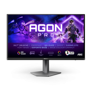 Auto Draft 117 MONITOR AOC LED AG276QZD2 AGON PRO 26.7" 2560x1440 QD-OLED Adaptive Sync 240Hz 0.03ms 250 cd/m2 3-sided frameless FULL ERGO 2xHDMI 2xDP USB Hub