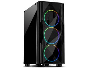 Inter tech Case A 3401 ChevronRGB gaming 3x RGB fans Acrylic glass front panel 5