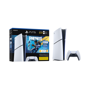 Alternative view of PlayStation 5 Slim Digital edition E chassis + Fortnite