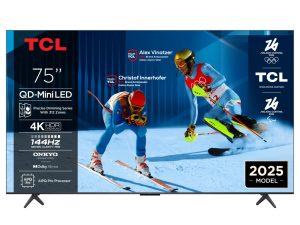Alternative view of TCL 75"C6K 4K QD-Mini LED TV144Hz Google TV; Game Master;Dolby Atmos; Onkyo 2.1; HDR Premium;