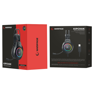 Slusalice sa mikrofonom gaming RAMPAGE RM K55 Kipchak Black RGB Led 7.1 Gaming Headset with Microphone 42659 4