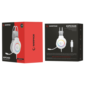Slusalice sa mikrofonom gaming RAMPAGE RM K55 Kipchak White RGB Led 7.1 Gaming Headset with Microphone 42658 4