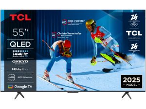 TCL 55P8K 4K QLED TV 144HzGoogle TV Motion Clarity ProGame Master Onkyo 2.1 3