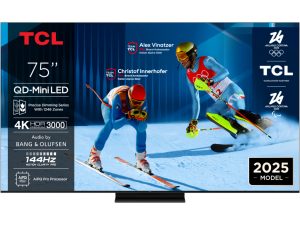 TCL 75"C71K 4K QD-Mini LED TV144Hz Google TV; Game Master;Audio BANG & OLUFSEN; HDR Premium;