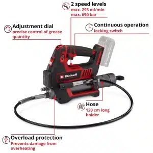 Alternative view of Einhell aku mazalica pištolj za podmazivanje PROFESSIONAL PXC TP-GR 18/690 Li - Solo