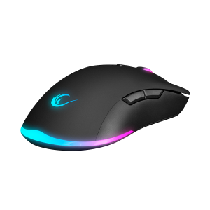Tastatura mis gaming RAMPAGE KM RX7 FORTUNA V2 Rainbow Backlit USB Black Gaming Combo US Layout English Gaming Keyboard 12800 dpi Mouse 42577 6