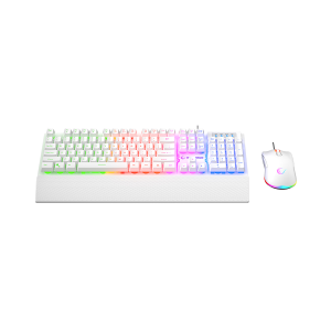Tastatura mis gaming RAMPAGE KM RX7 Fortuna V2 Rainbow Lighting USB White Gaming Combo Us Layout English Gaming Keyboard 12800 DPI Mouse 42578 3
