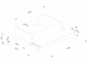 Aspirator TESLA DT600AXBteleskopski60cm350m3hsiva crna 4