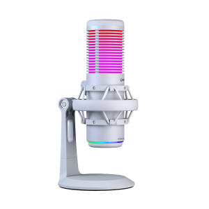 Mikrofon gaming RAMPAGE BEMOL RGB White Microphone with Shock Mount and Pop Filter for Gaming