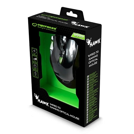Miš ESPERANZA GAMING HAWK 7D MX401, BLACK-GREEN, - Slika 16