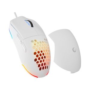 Miš gaming RAMPAGE BLINK White 7 Macro Keys RGB 12800 DPI