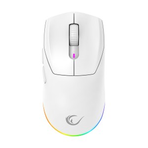 Miš gaming RAMPAGE PROTE M5 Pro Wireless White RGB LED Charged 26000 DPI 3395 Sensor