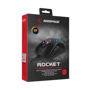 Miš gaming RAMPAGE SMX-R66 ROCKET Ultra Light black, - Slika 16