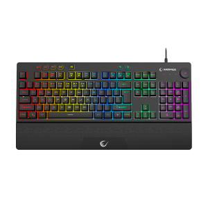 Tastatura gaming RAMPAGE KB-GX65 SIMULA USB RGB illuminated 4 Macro-key English Layout wrist-supported