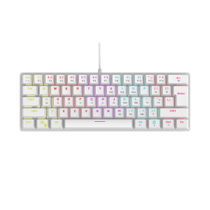 Tastatura gaming RAMPAGE PLOWER K60 White US Layout - Slika 7