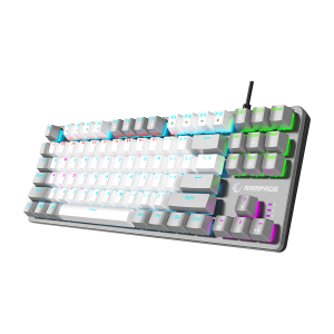 Tastatura gaming RAMPAGE SNUG K14 White/Gray Red Switch - Slika 7