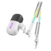 Mikrofon gaming RAMPAGE ARPEJ White RGB Stand Desktop Microphone with Volume Indicator