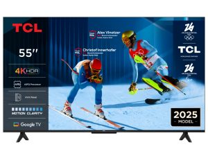 TCL 55"P6K 4K TV (55V6C)Google OS; HDR10 HVA PanelMotion Clarity; Dolby Audio;