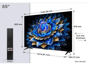 TCL 65"T69C 4K QLED Google TV60Hz (120Hz FHD)