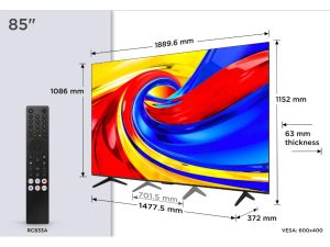 TCL 85"P7L 4K QLED Google TV;60Hz